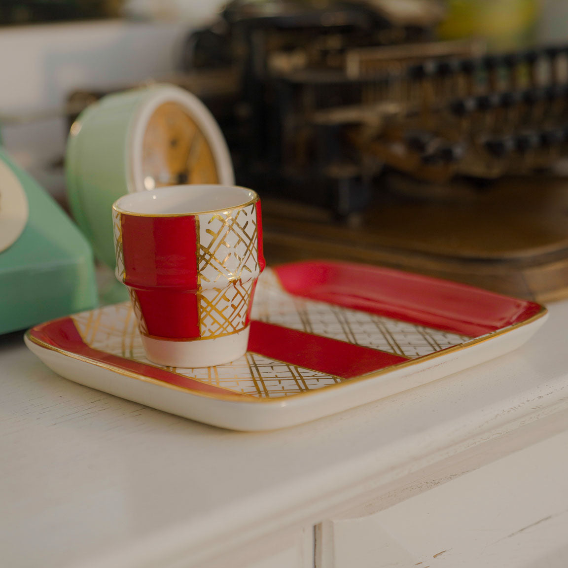 Assiette artisanale Rouge